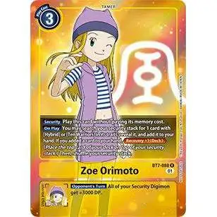 Digimon Trading Card Game Next Adventure Rare Zoe Orimoto BT7-088 [Box Topper]