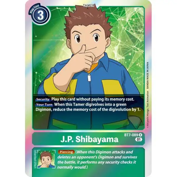 Digimon Trading Card Game Next Adventure Rare J.P. Shibayama BT7-089