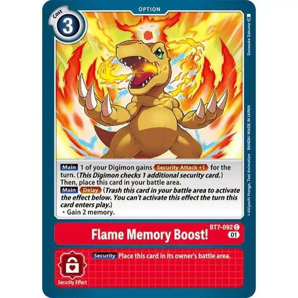 Digimon Trading Card Game Next Adventure Common Flame Memory Boost! BT7-092