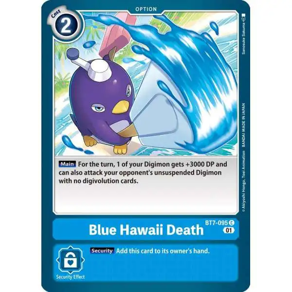 Digimon Trading Card Game Next Adventure Common Blue Hawaii Death BT7-095