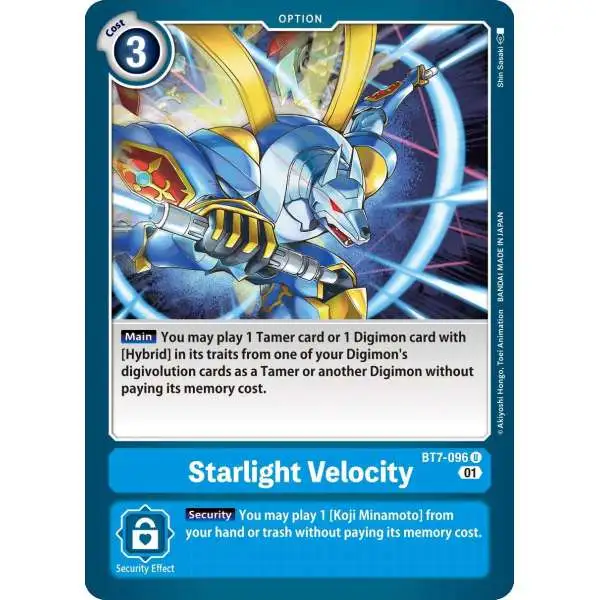 Digimon Trading Card Game Next Adventure Uncommon Starlight Velocity BT7-096