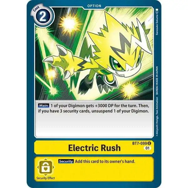 Digimon Trading Card Game Next Adventure Uncommon Electric Rush BT7-099