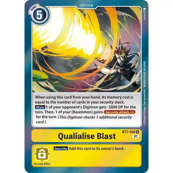 Digimon Trading Card Game Next Adventure Rare Qualialise Blast BT7-100
