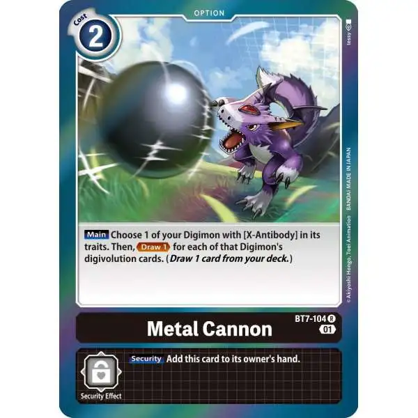 Digimon Trading Card Game Next Adventure Rare Metal Cannon BT7-104