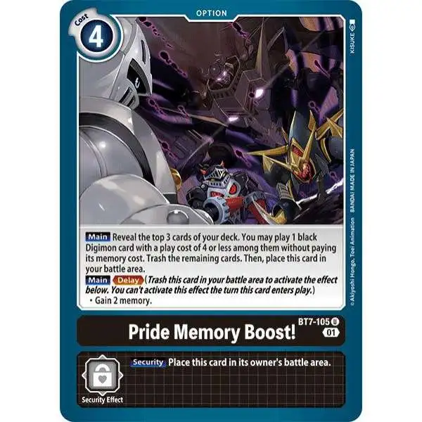 Digimon Trading Card Game Next Adventure Uncommon Pride Memory Boost! BT7-105