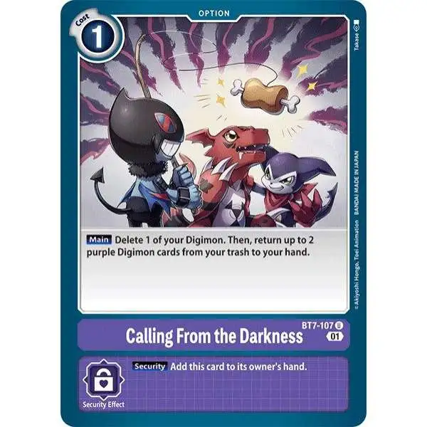 Digimon Trading Card Game Next Adventure Uncommon Calling From the Darkness BT7-107