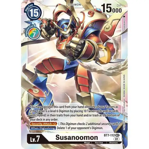 Digimon Trading Card Game Next Adventure Secret Rare Susanoomon BT7-112