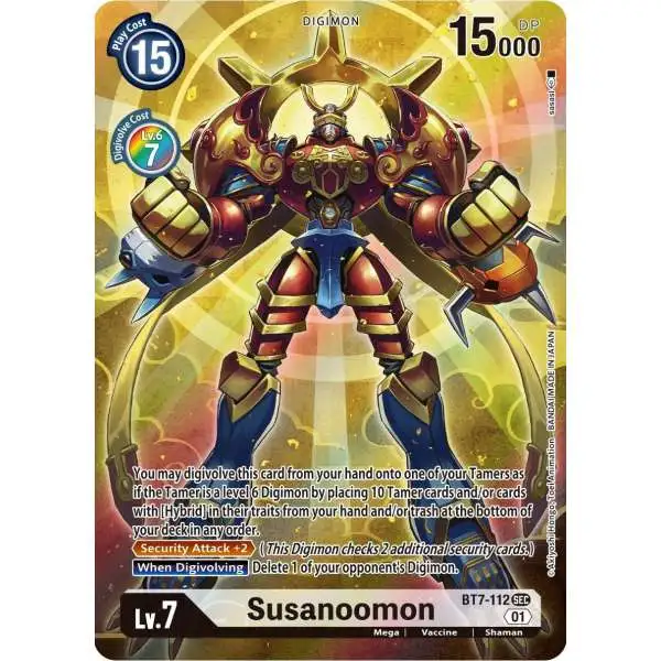 Digimon Trading Card Game Next Adventure Secret Rare Susanoomon BT7-112 [Alternate Art]
