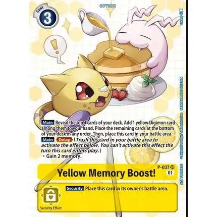 Digimon Trading Card Game Promo Yellow memory Boost! P-037