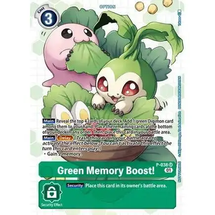 Digimon Trading Card Game Promo Green Memory Boost! P-038