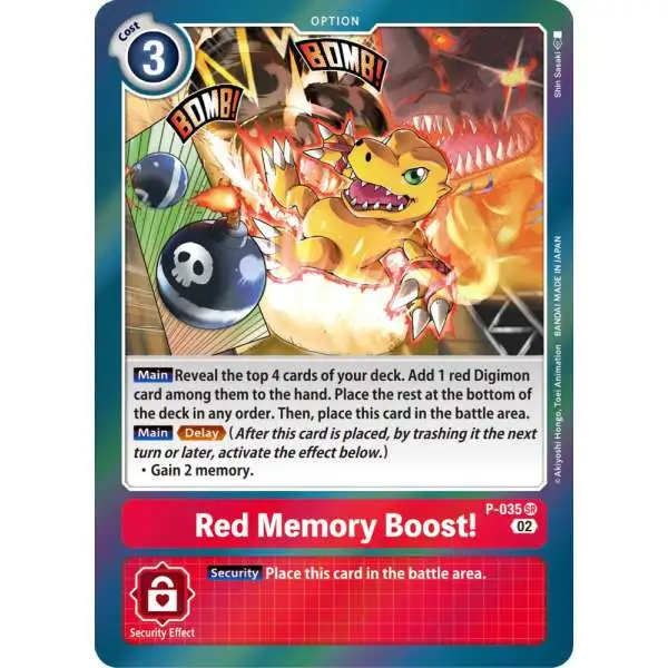 Digimon Trading Card Game Resurgence Booster Promo Red Memory Boost! P-035 [Reprint]