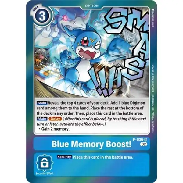 Digimon Trading Card Game Resurgence Booster Promo Blue Memory Boost! P-036 [Reprint]