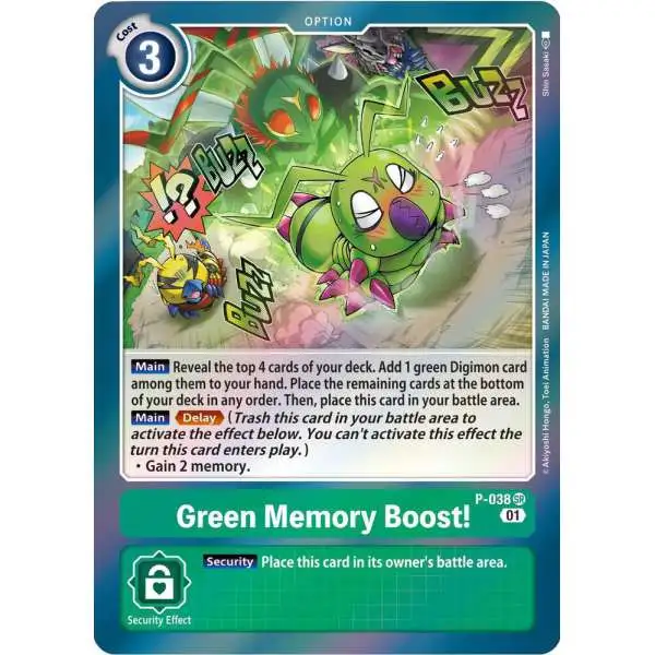 Digimon Trading Card Game Resurgence Booster Promo Green Memory Boost! P-038 [Reprint]