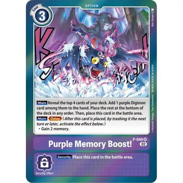 Digimon Trading Card Game Resurgence Booster Promo Purple Memory Boost! P-040 [Reprint]