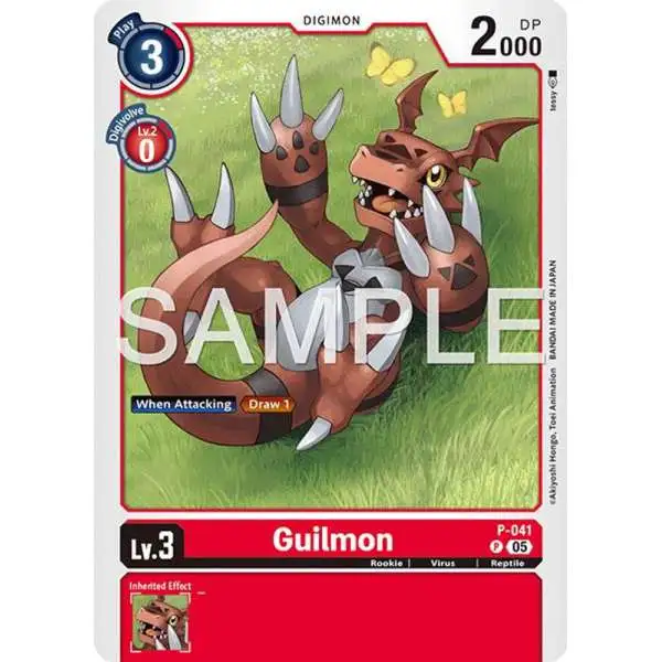 Trading Card Game Advanced Booster Digimon Generation Super Rare Guilmon P-041 [Reprint]