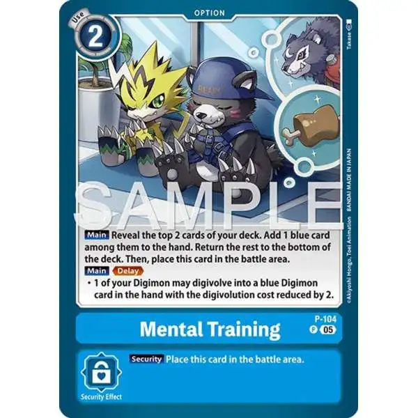 Trading Card Game Advanced Booster Digimon Generation Promo Mental Training P-104 [Reprint]