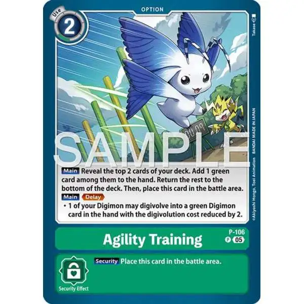 Trading Card Game Advanced Booster Digimon Generation Promo Agility Training P-106 [Reprint]