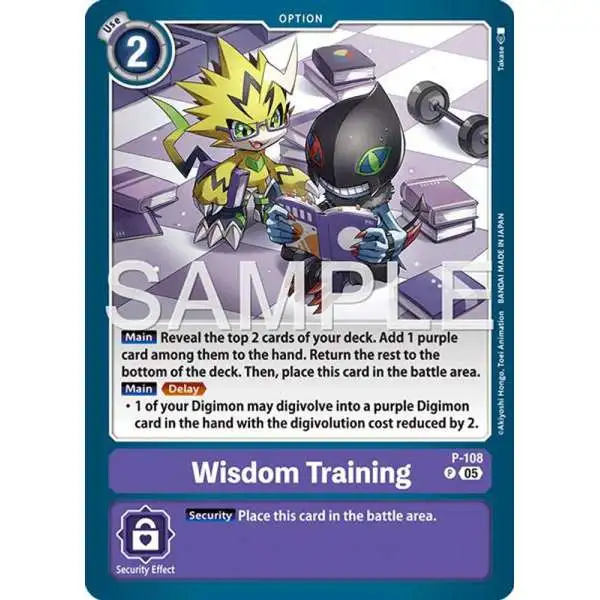 Trading Card Game Advanced Booster Digimon Generation Promo Wisdom Training P-108 [Reprint]