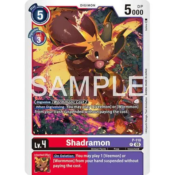 Trading Card Game Advanced Booster Digimon Generation Promo Shadramon P-110 [Reprint]