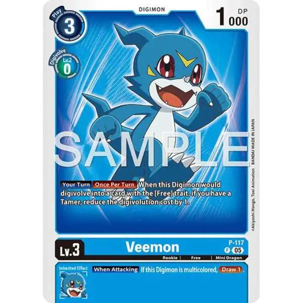 Trading Card Game Advanced Booster Digimon Generation Promo Veemon P-117 [Reprint]