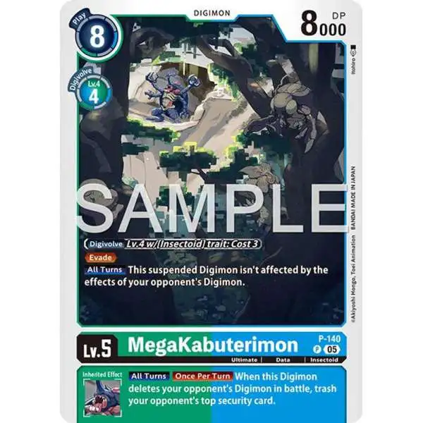 Trading Card Game Advanced Booster Digimon Generation Promo MegaKabuterimon P-140 P-140 [Reprint]