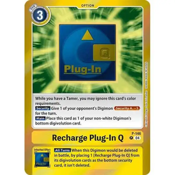 Digimon Trading Card Game Special Limited Set Promo Recharge Plug-In Q P-146 [Reprint]