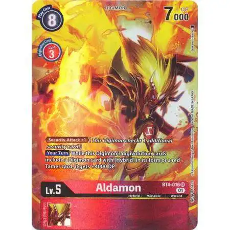Digimon Trading Card Game Promo Cards Promo Aldamon (1-Year Anniversary Box Topper) BT4-016