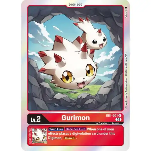 Digimon Trading Card Game Resurgence Booster Common Gurimon RB1-001