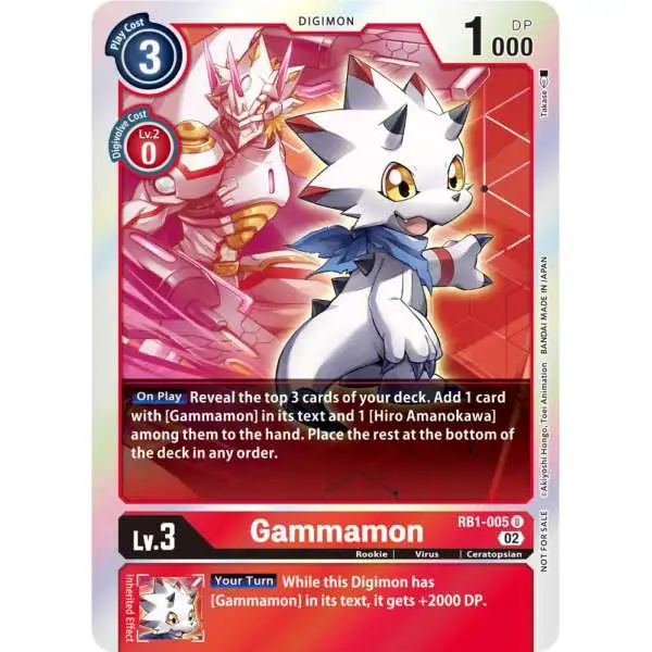 Digimon Trading Card Game Resurgence Booster Uncommon Gammamon RB1-005 [Promo Pack]