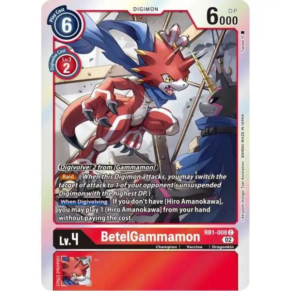 Digimon Trading Card Game Resurgence Booster Common BetelGammamon RB1-008