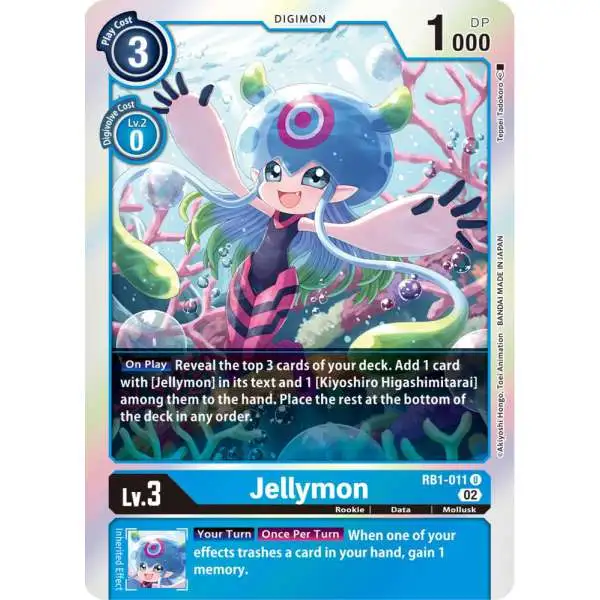 Digimon Trading Card Game Resurgence Booster Uncommon Jellymon RB1-011