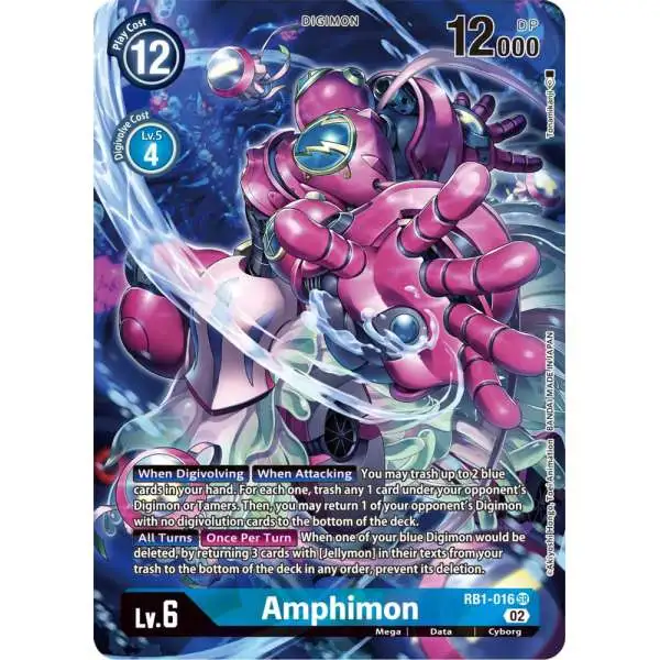 Digimon Trading Card Game Resurgence Booster Super Rare Amphimon RB1-016 [Textured Alternate Art]