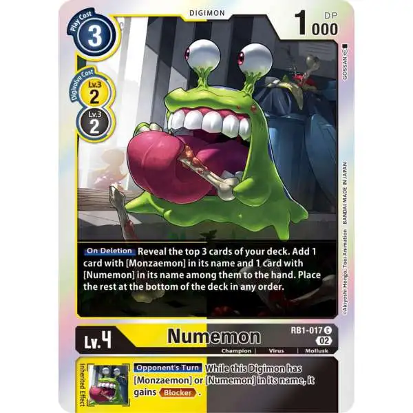 Digimon Trading Card Game Resurgence Booster Common Numemon RB1-017