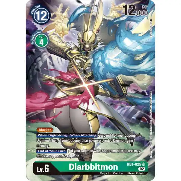 Digimon Trading Card Game Resurgence Booster Super Rare Diarbbitmon RB1-025 [Textured Alternate Art]