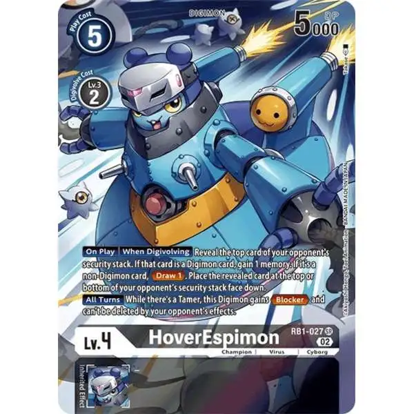 Digimon Trading Card Game Resurgence Booster Super Rare HoverEspimon RB1-027 [Textured Alternate Art]