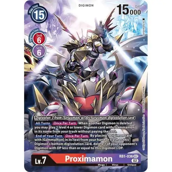 Digimon Trading Card Game Resurgence Booster Secret Rare Proximamon RB1-036 [Textured Alternate Art]