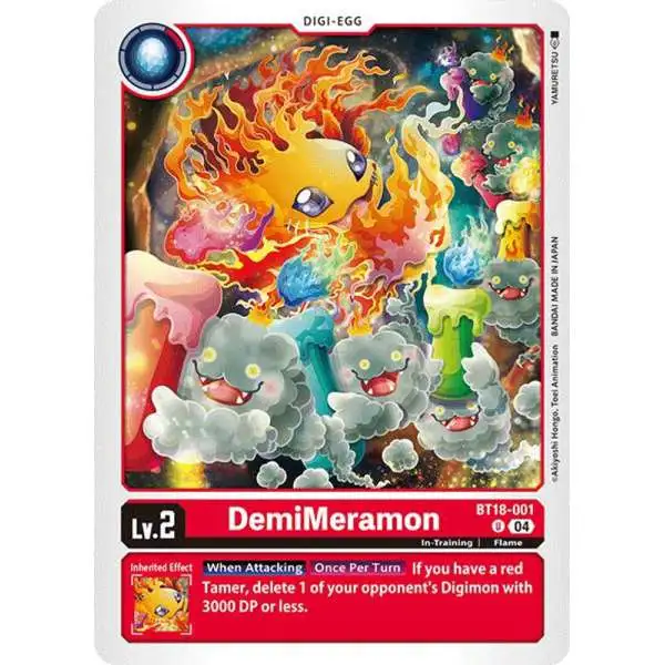 Digimon Trading Card Game Release Special Booster 2.0 Uncommon DemiMeramon BT18-001