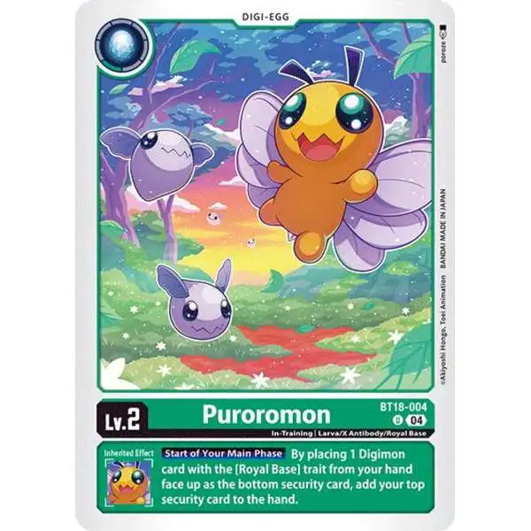 Digimon Trading Card Game Release Special Booster 2.0 Uncommon Puroromon BT18-004