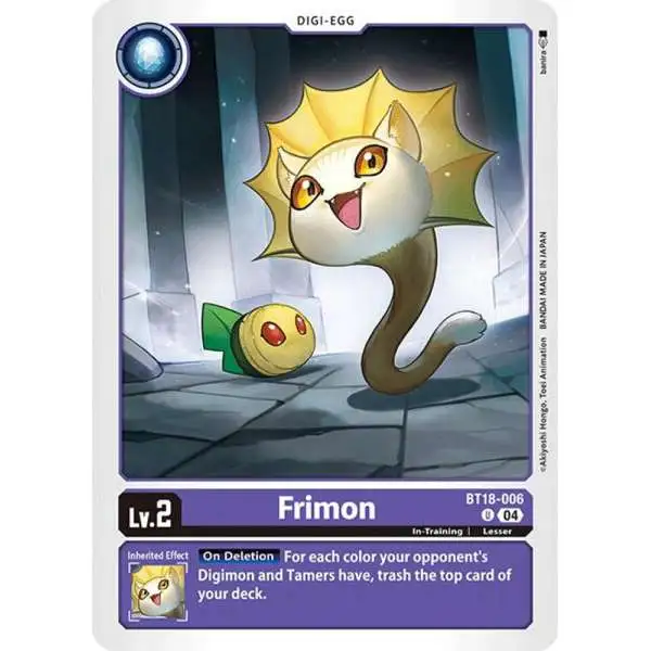 Digimon Trading Card Game Release Special Booster 2.0 Uncommon Frimon BT18-006