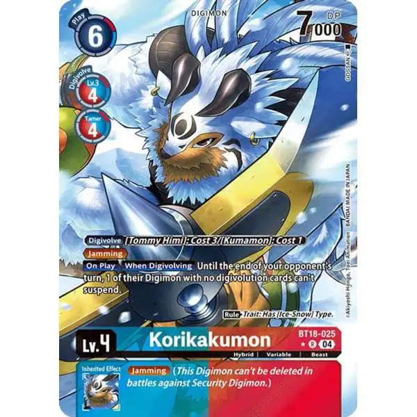 Digimon Trading Card Game Release Special Booster 2.0 Rare Korikakumon BT18-025 [Alternate Art]