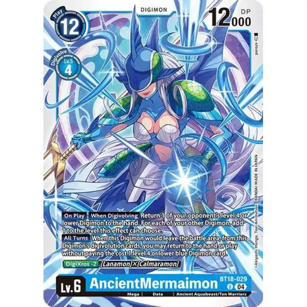Digimon Trading Card Game Release Special Booster 2.0 Uncommon AncientMermaimon BT18-029