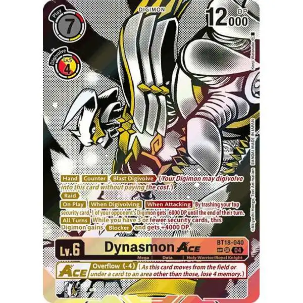 Digimon Trading Card Game Release Special Booster 2.0 Special Rare Dynasmon ACE BT18-040 [Textured]