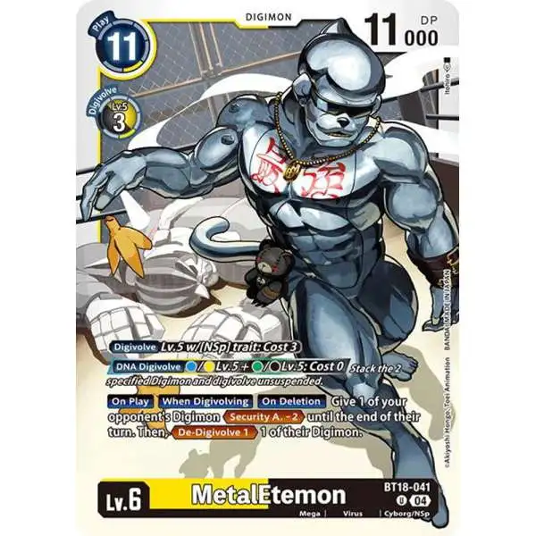 Digimon Trading Card Game Release Special Booster 2.0 Uncommon MetalEtemon BT18-041