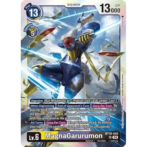 Digimon Trading Card Game Release Special Booster 2.0 Super Rare MagnaGarurumon BT18-042