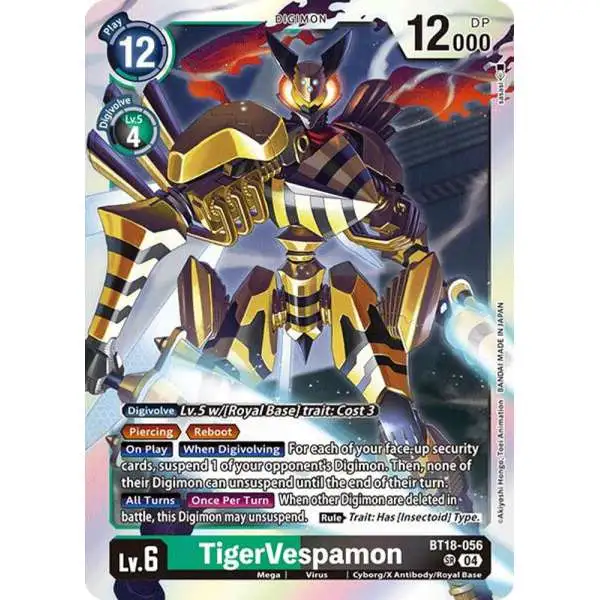 Digimon Trading Card Game Release Special Booster 2.0 Super Rare TigerVespamon BT18-056