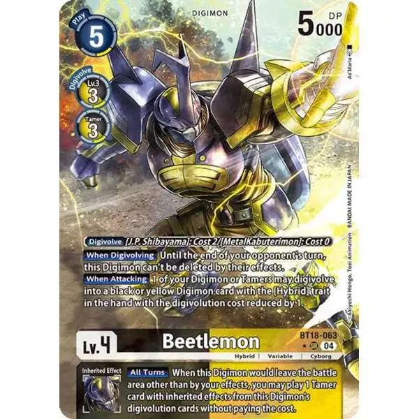 Digimon Trading Card Game Release Special Booster 2.0 Super Rare Beetlemon BT18-063 [Alternate Art]