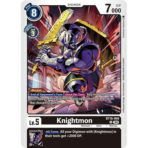 Digimon Trading Card Game Release Special Booster 2.0 Uncommon Knightmon BT18-069