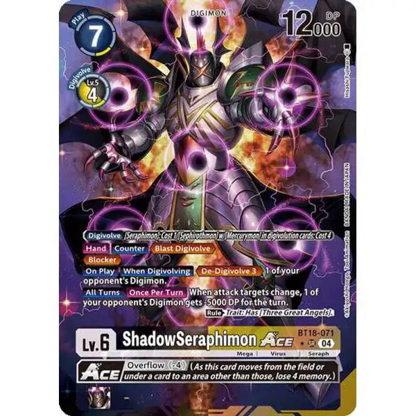 Digimon Trading Card Game Release Special Booster 2.0 Super Rare ShadowSeraphimon ACE BT18-071 [Alternate Art]