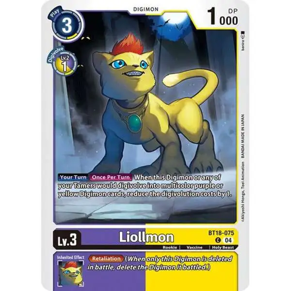 Digimon Trading Card Game Release Special Booster 2.0 Common Liollmon BT18-075