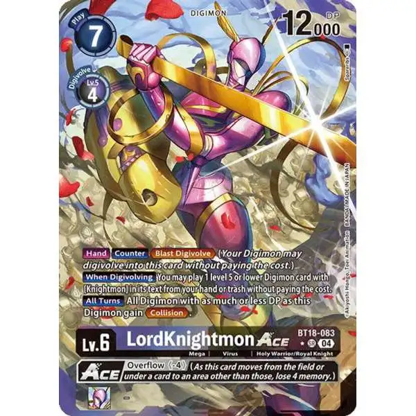 Digimon Trading Card Game Release Special Booster 2.0 Super Rare LordKnightmon ACE BT18-083 [Alternate Art]